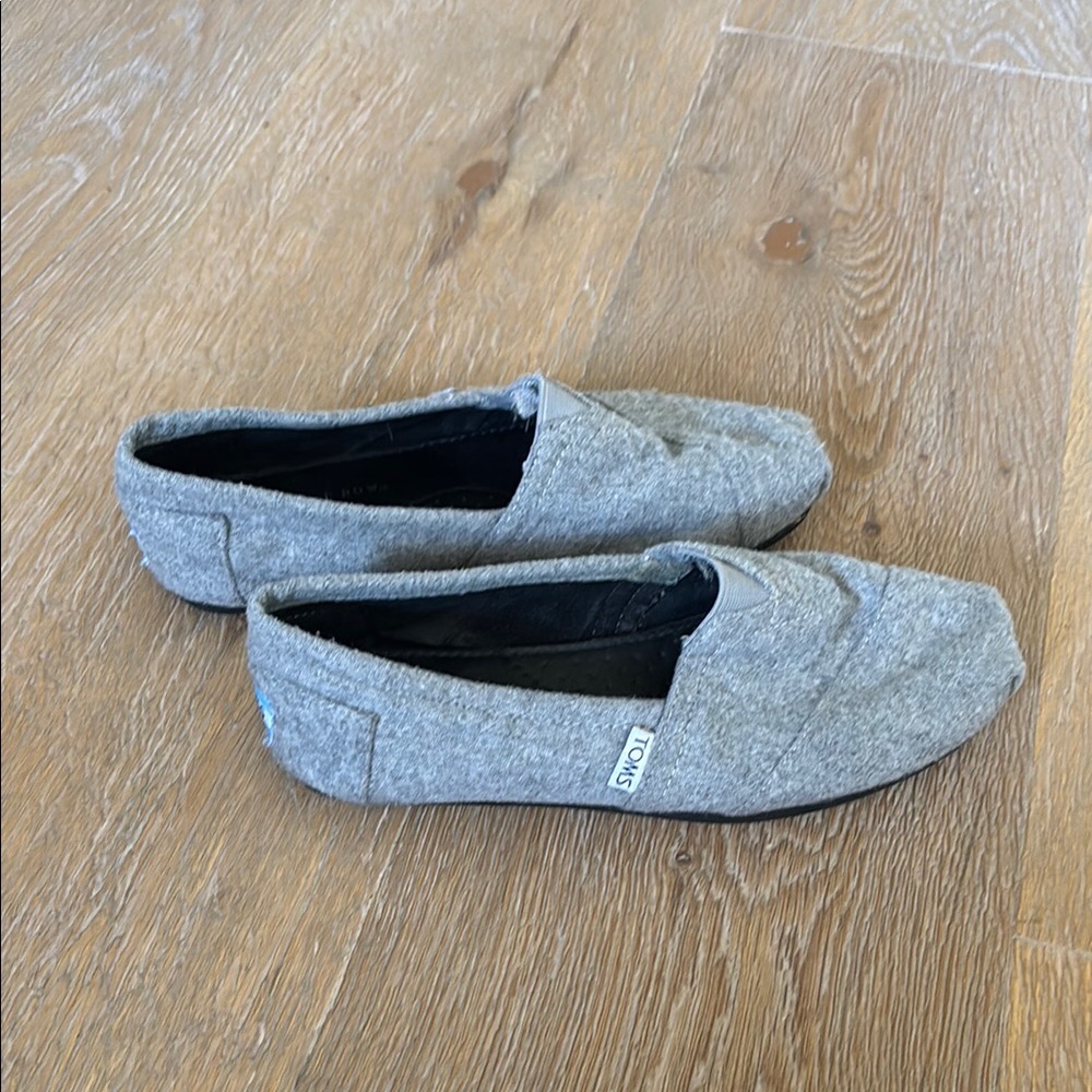 TOMS x The Row Gray Wool Slip-Ons